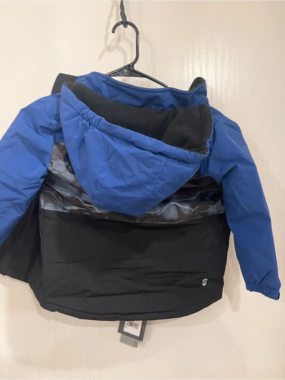 Free Country Blue and Black Toddler Girls ' Ski Jacket with Camouflage Accent